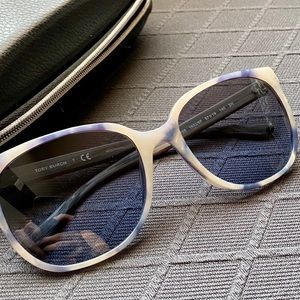 SOLD! Tory Burch Blue Marbled Sunglasses